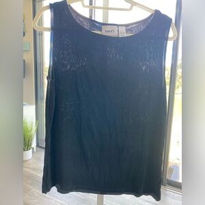 🎄$3 bundled Chico’s Travelers High Neck Black Tank Top, 2/L